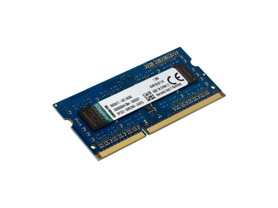 Memória NOTEBOOK 4GB DDR3L 1600MHz/1.35V (PC3L-12800) KINGSTON ValueRAM [KVR16LS11/4] (LOW VOLTAGE)