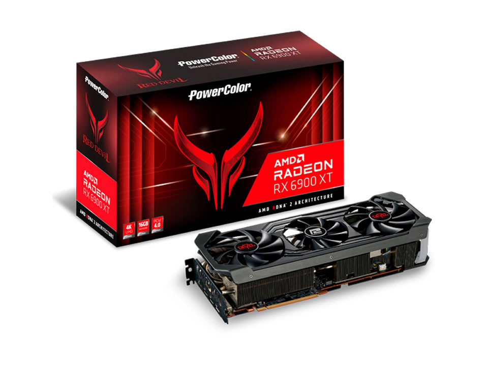 VGA PCI-e AMD Radeon RX6900 XT POWERCOLOR RED DEVIL 16GB GDDR6 256 bits [AXRX 6900XT 16GBD6-3DHE/OC] (HDMI/3xDP)