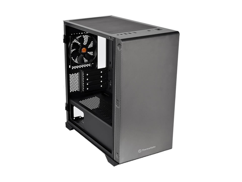 Gabinete Micro ATX THERMALTAKE S100 TG [CA-1Q9-00S1WN-00]- SEM FONTE (2U2/1U3/HDA/0B5/VT/FI)