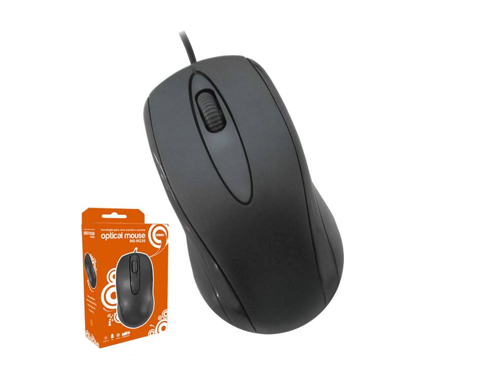 Mouse USB Óptico K-MEX MO-M236 (1200 DPI) Preto