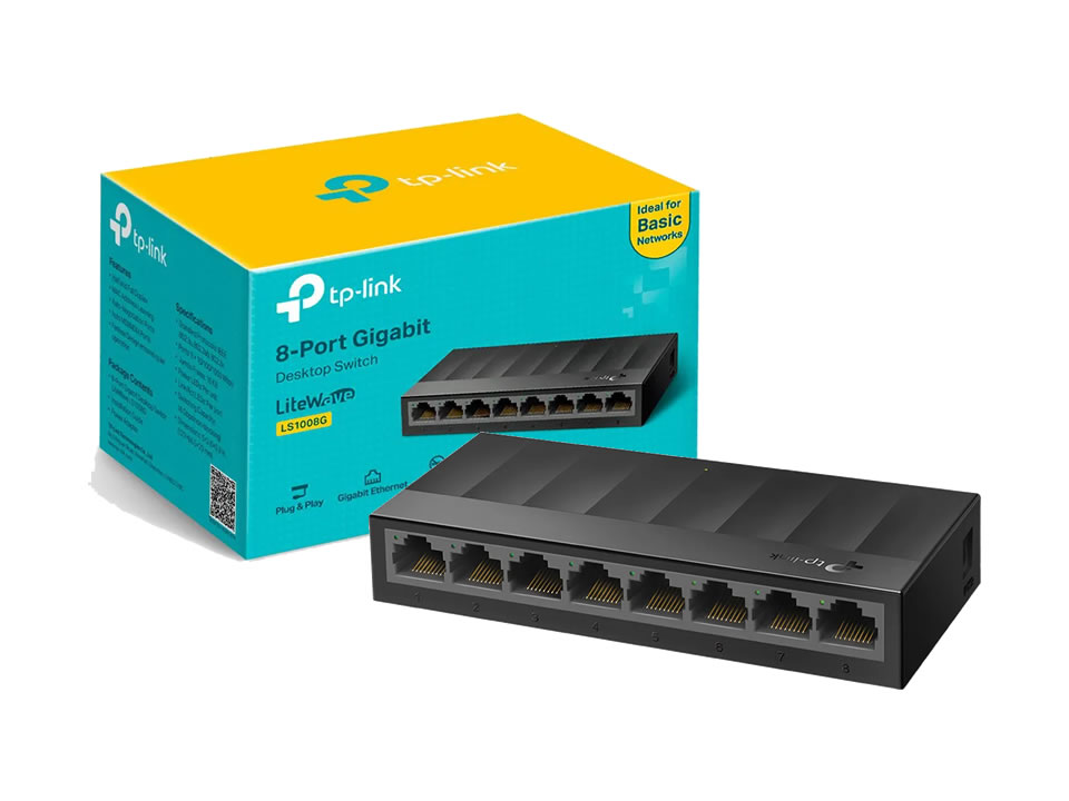 Switch 08 portas 10/100/1000 Mbps TP-LINK [LS1008G]