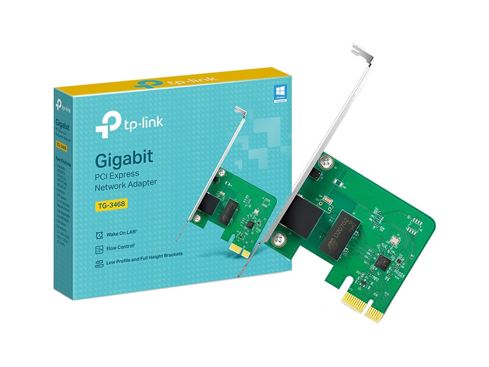 Placa de Rede PCI Express 10/100/1000 Mbps TP-Link (Chip Realtek) [TG-3468]