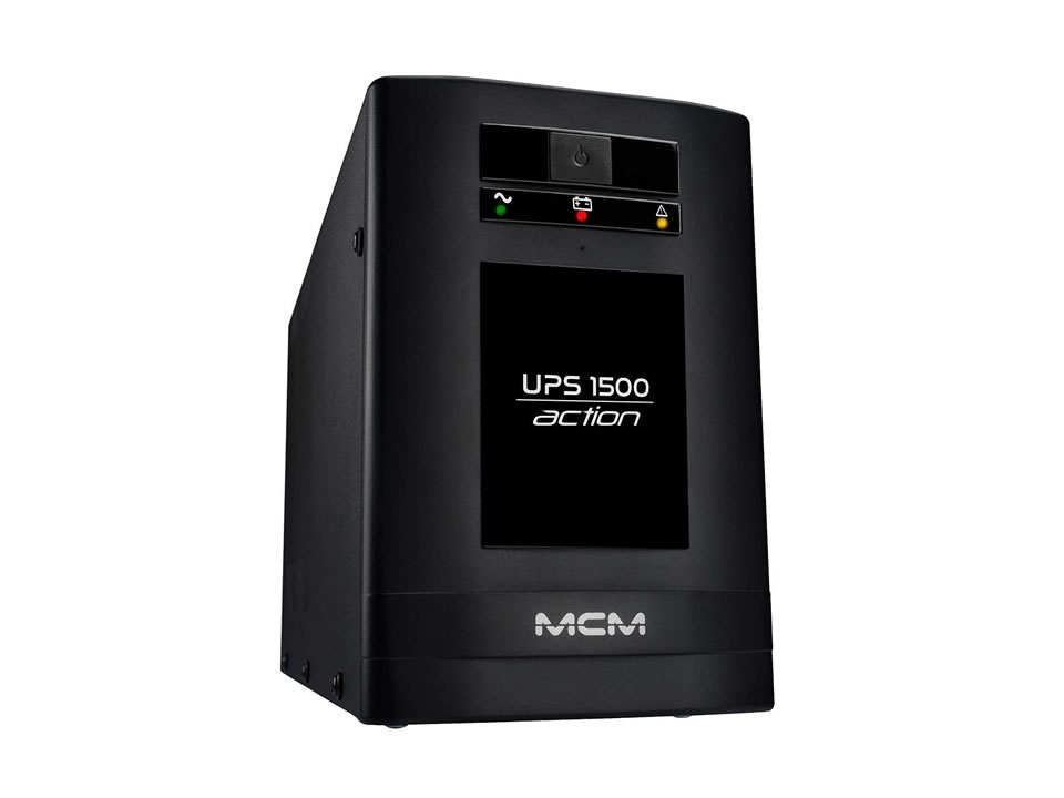 No-Break MCM UPS1500 Action Fit 3.1 1500VA (930W) Preto (E:Bi-Aut / S:115V / T:6 / Ent.Bat.Ext.)