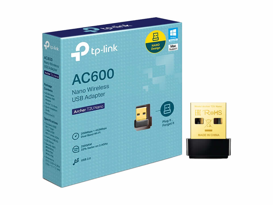 Wireless Dual Band USB Adapter TP-LINK Archer T2U Nano