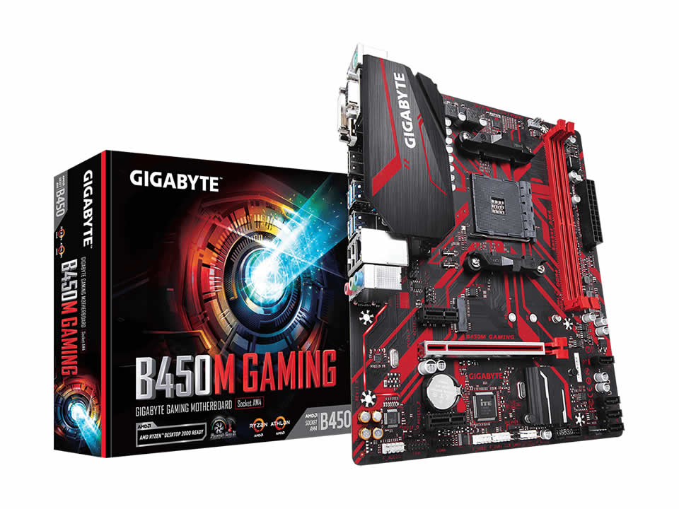 MB GIGABYTE B450M GAMING p/ AMD AM4 2xDDR4/1xPCI-e/4xSATA/1xM.2