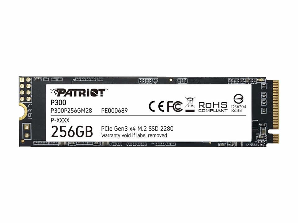 SSD PATRIOT P300 256GB [P300P256GM28] M.2 2280 NVMe PCIe x4 Gen3