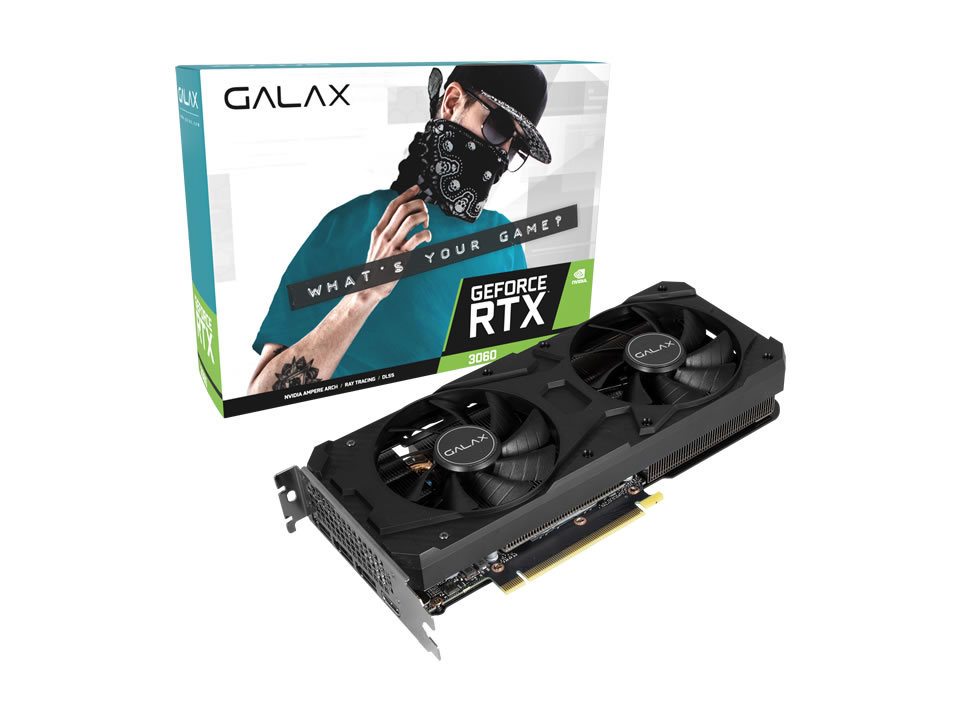 VGA PCI-e GeForce RTX3060 GALAX 1-Click OC 12GB DDR6 192 bits [36NOL7MD1VOC] (HDMI/3xDP)