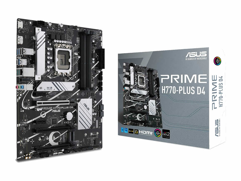 MB ASUS PRIME H770-PLUS D4 p/ Intel LGA1700 4xDDR4/3xPCI-e/4xSATA/3xM.2