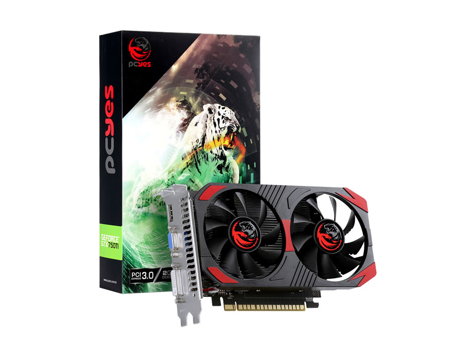 VGA PCI-e GeForce GTX750Ti PCYES 2GB DDR5 128 bits [PJ750TIR5DF](VGA/DVI/HDMI)