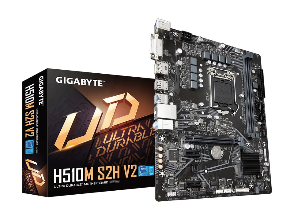 MB GIGABYTE H510M S2H V2 p/ Intel LGA1200 2xDDR4/1xPCI-e/4xSATA/1xM.2