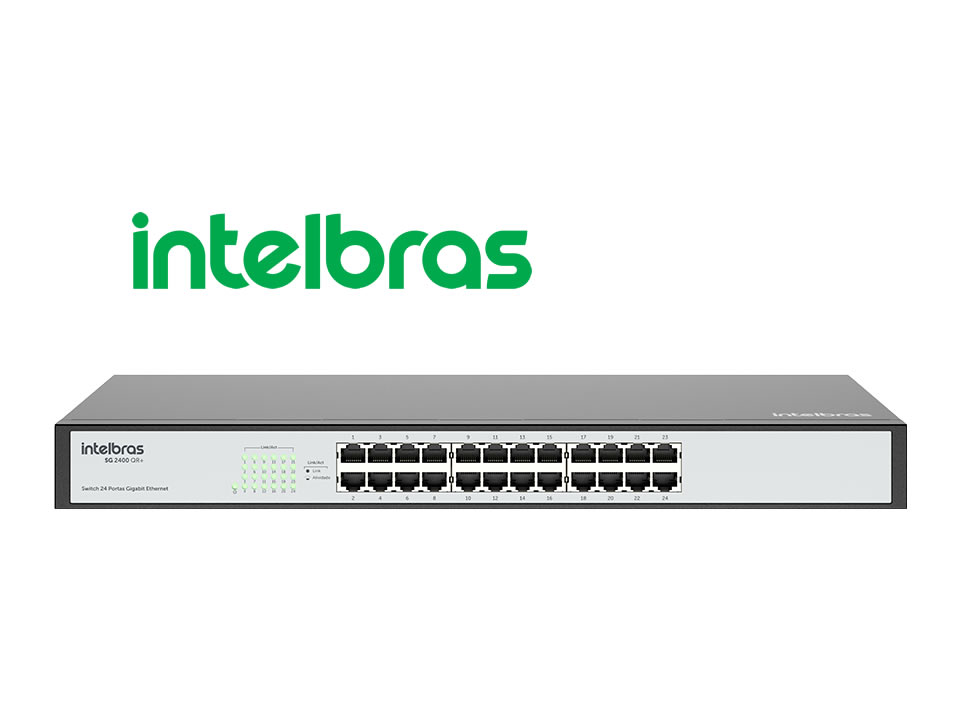 Switch 24 portas 10/100/1000 Mbps INTELBRAS [SG 2400 QR+]