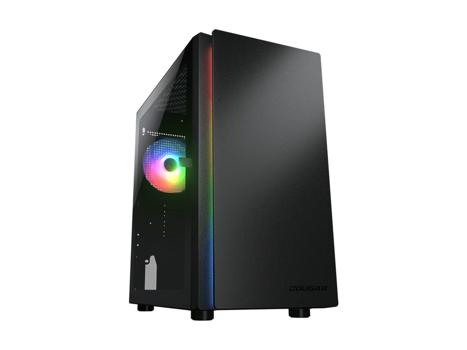 Gabinete Micro ATX COUGAR Purity RGB Preto - SEM FONTE (1U2/2U3/HDA/VT/FI/1F)