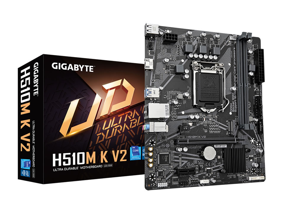 MB GIGABYTE H510M K V2 p/ Intel LGA1200 2xDDR4/1xPCI-e/2xSATA/1xM.2