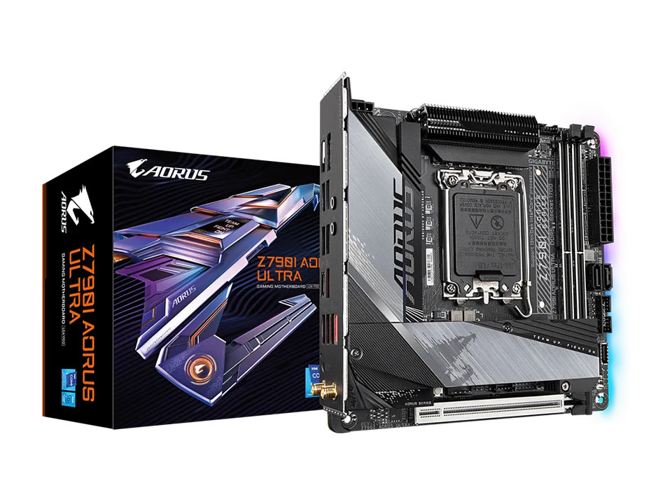 MB GIGABYTE Z790I AORUS ULTRA p/ Intel LGA1700 2xDDR5/1xPCI-e/2xSATA/2xM.2