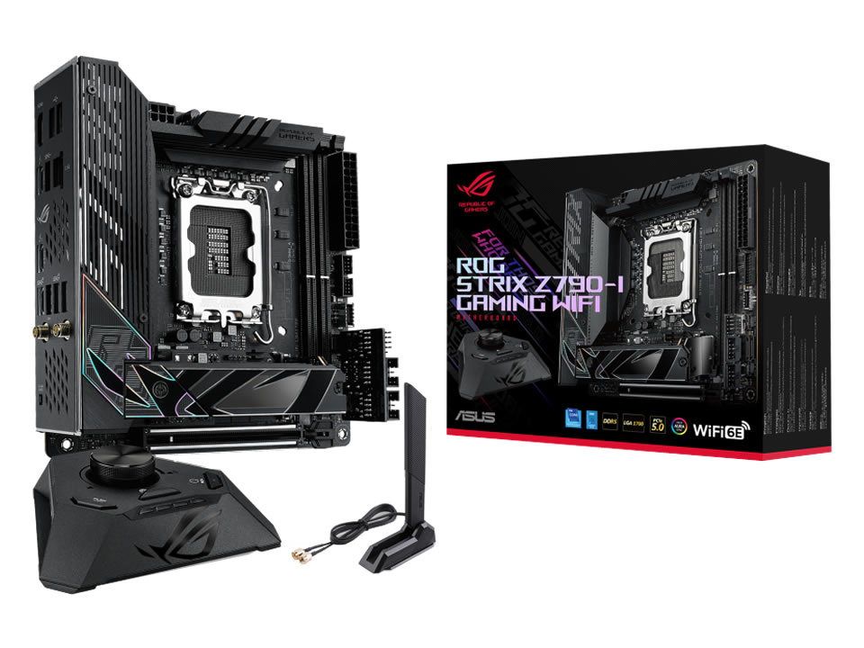 MB ASUS ROG STRIX Z790-I GAMING WIFI p/ Intel LGA1700 2xDDR5/1xPCI-e/2xSATA/2xM.2