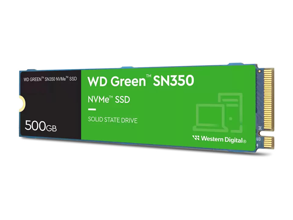 SSD WD GREEN SN350 500GB [WDS500G2G0C] M.2 2280 NVMe PCIe x4 Gen3