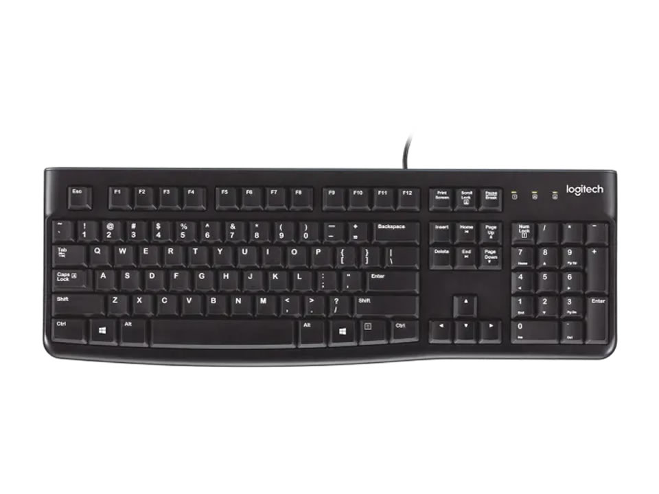 Teclado USB LOGITECH K120 Preto