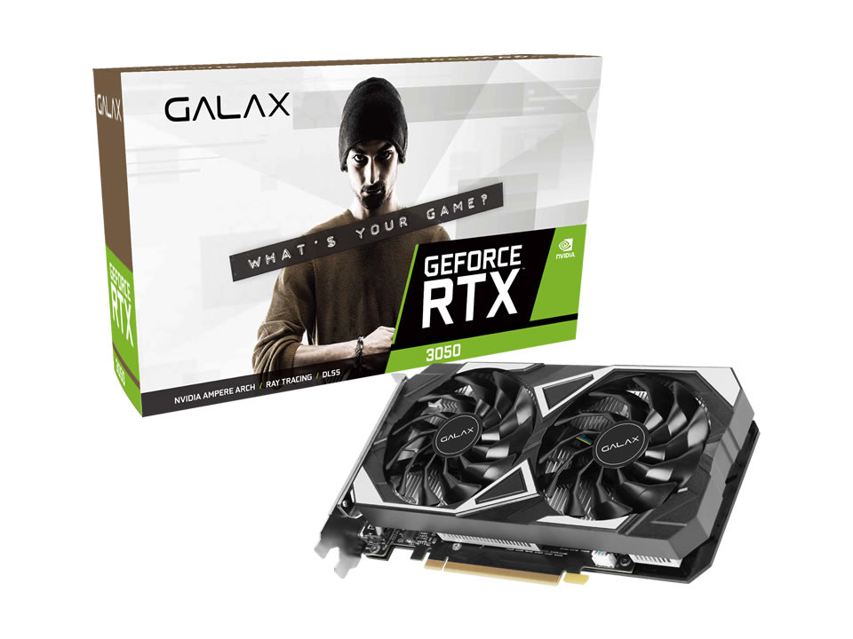 VGA PCI-e GeForce RTX3050 GALAX 1-Click OC (EX) 6GB DDR6 96 bits [35NRLDMD9OEX] (HDMI/3xDP)