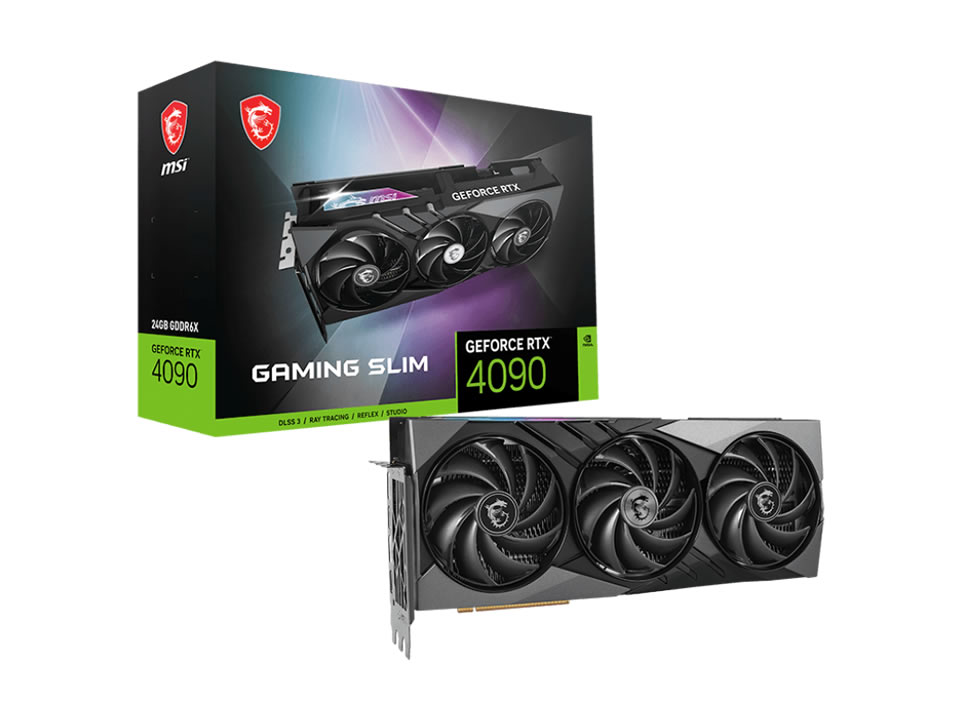 VGA PCI-e GeForce RTX4090 MSI Gaming Slim 24GB DDR6X 384 bits [912-V510-400] (2xHDMI/2xDP)