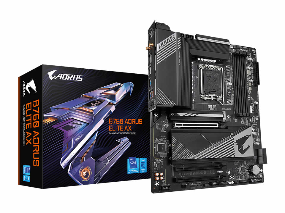 MB GIGABYTE B760 AORUS ELITE AX p/ Intel LGA1700 4xDDR5/3xPCI-e/4xSATA/3xM.2