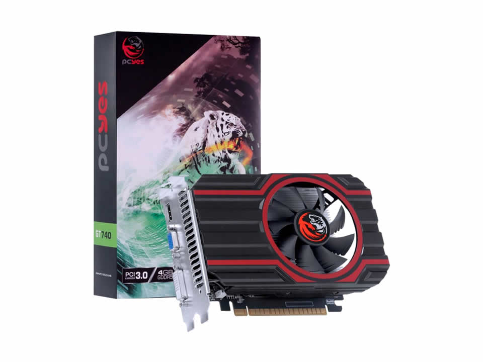 VGA PCI-e GeForce GT740 PCYES 4GB DDR5 128 bits [PA740GT12804D5FZ] (VGA/DVI-D/HDMI)