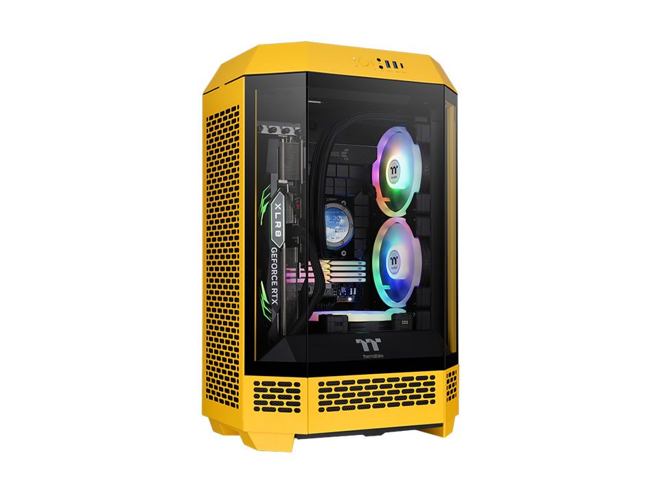 Gabinete Micro ATX THERMALTAKE Tower 300 Bumblebee Edition [CA-1Y4-00S4WN-00] - SEM FONTE (2U3/1U3C/HDA/VT/FI/2F)