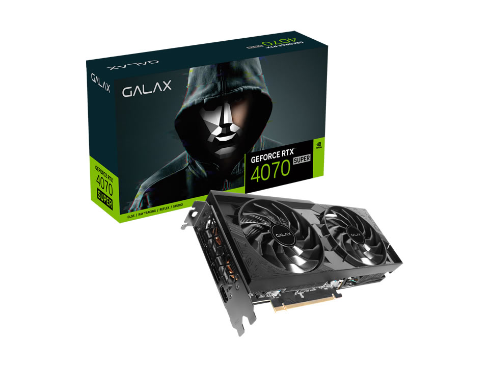 VGA PCI-e GeForce RTX4070 SUPER GALAX 1-Click-OC 2X 12GB DDR6X 192 bits [47SOM7MD9PSU] (1xHDMI/3xDP)