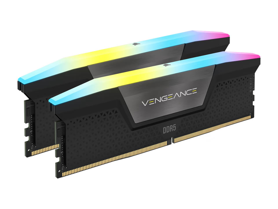 Kit Memória 2x16GB DDR5 7200MHz/1.45V (PC5-57600) CORSAIR Vengeance RGB [CMH32GX5M2X7200C34]