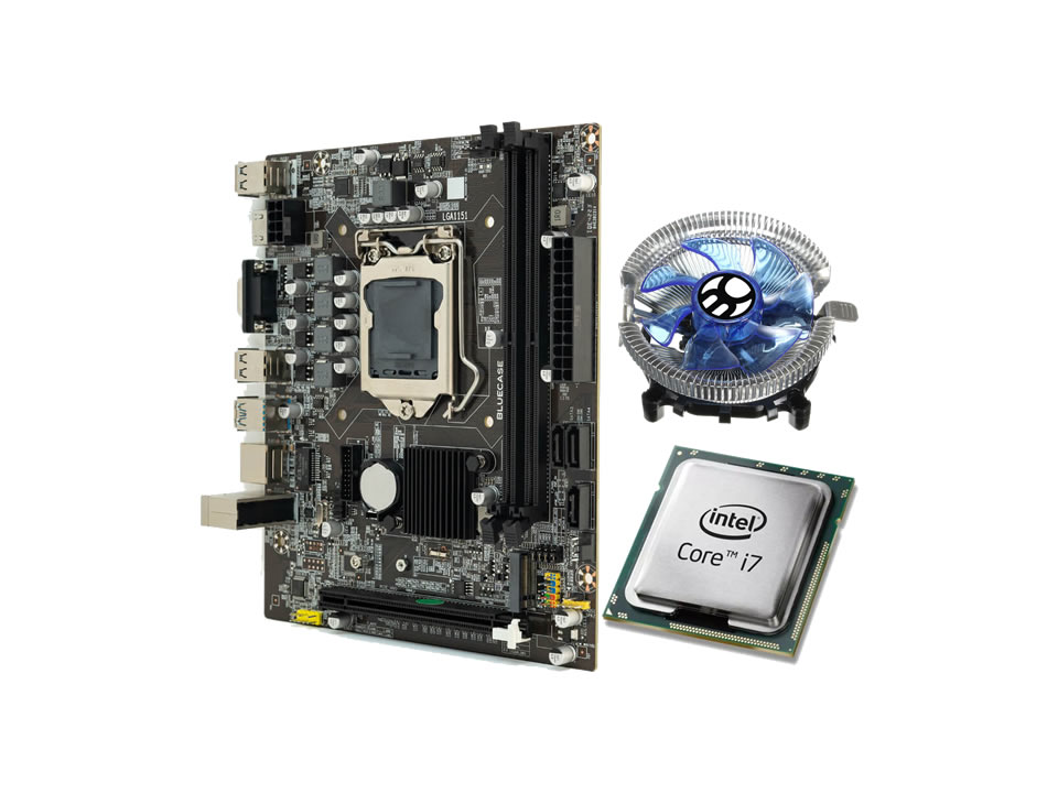 Kit Processador Intel i7-7700 + Placa-Mãe B250 + Cooler