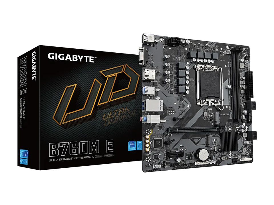 MB GIGABYTE B760M E p/ Intel LGA1700 2xDDR5/1xPCI-e/4xSATA/2xM.2