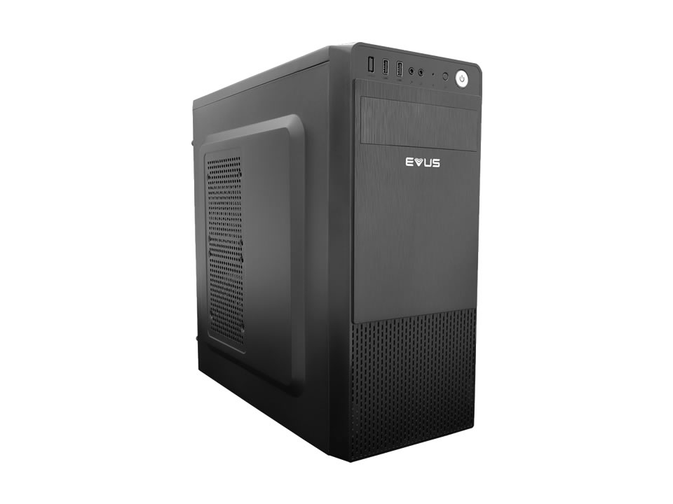 Gabinete ATX EVUS EV-G12P Preto 200W (2U2/AU/FS/1B5/0F) c/ Cabo de Força