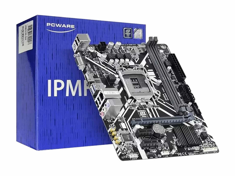 MB PCWARE IPMH310G 2.0 p/ Intel 8ª/9ª Geração (LGA1151) 2xDDR4/1xPCI-e/4xSATA