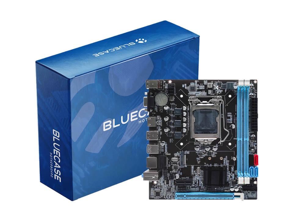 MB BLUECASE BMBB75-G3HGU-M2R2BX p/ Intel 2ª/3ª Geração (LGA1155) 2xDDR3/1xPCI-e/3xSATA/1xM.2