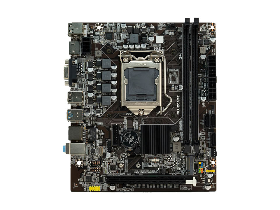 MB BLUECASE BMBB250-D3HGU-M2BLK p/ Intel 6ª/7ª/8ª Geração (LGA1151) 2xDDR4/1xPCI-e/3xSATA/1xM.2