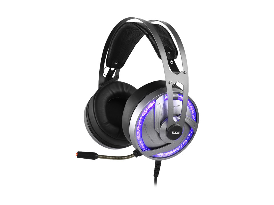 Headset Gamer EVUS F-05 Colors RGB Preto (2xP2)