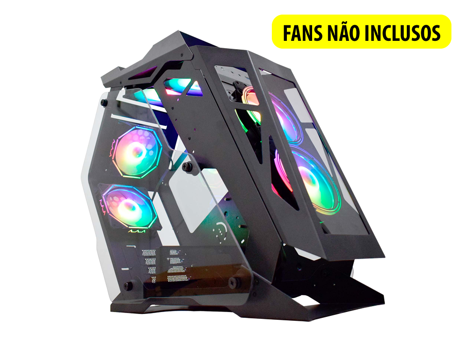 Gabinete Micro ATX GAMING MASTER Micro Ranger [CG-01PQ] Preto - SEM FONTE (1U3/HDA/VT/FI/0F)