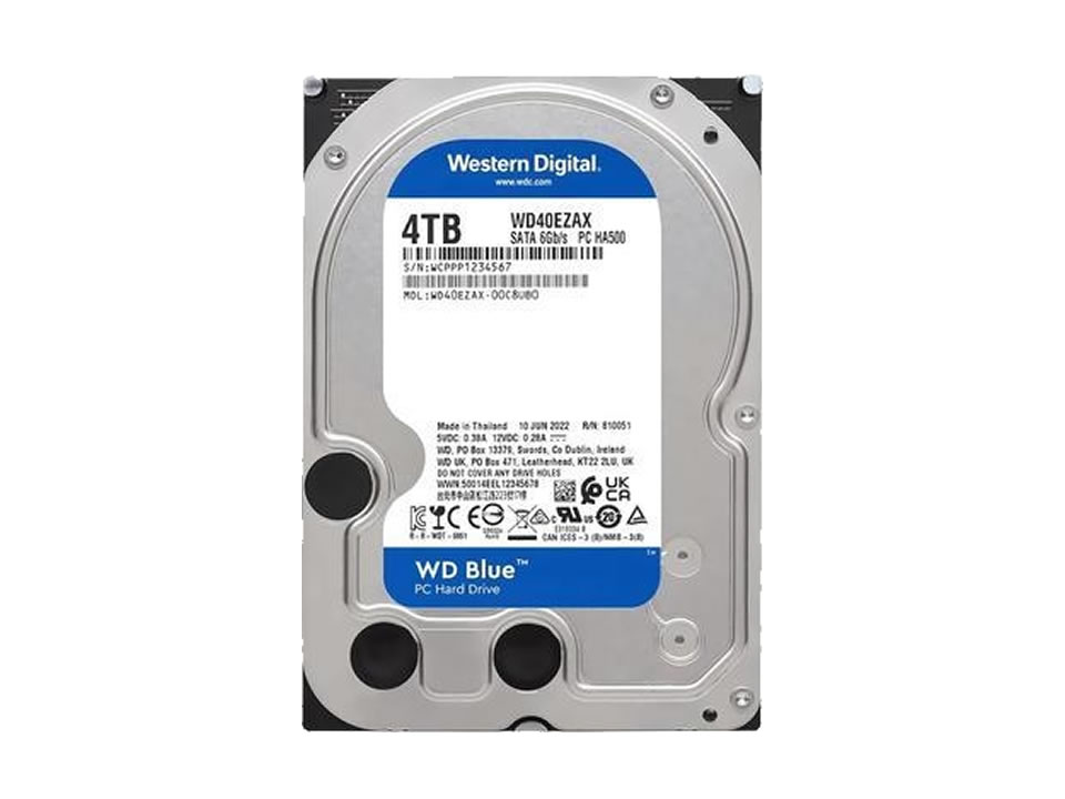 Hard Disk WESTERN DIGITAL BLUE 4.0TB 5400RPM 256MB SATA 6Gb/s [WD40EZAX]