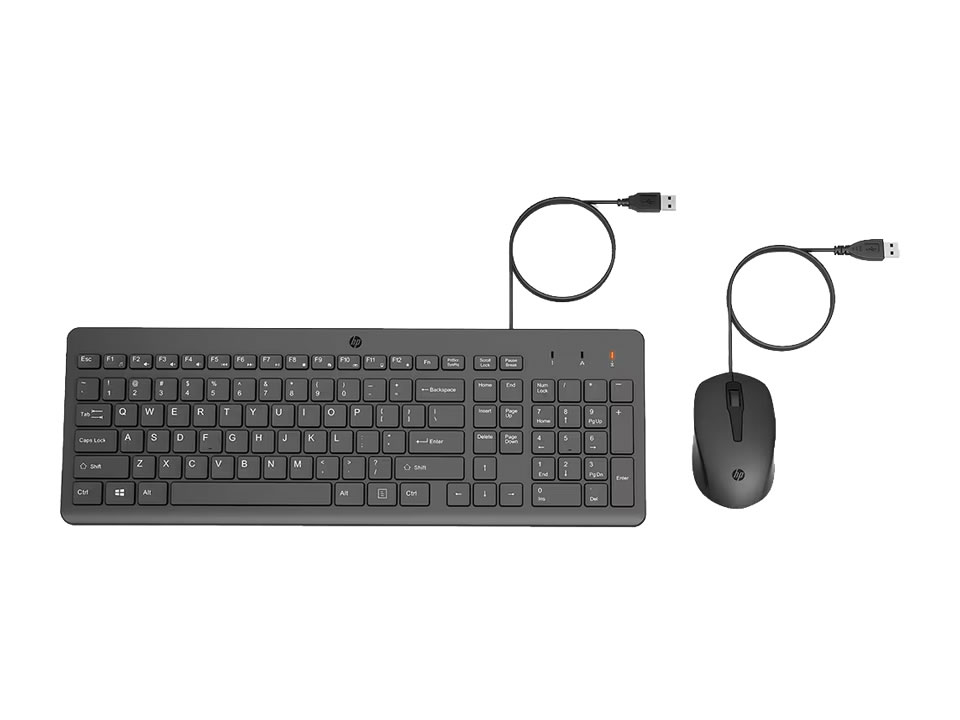 Kit Teclado + Mouse USB HP 150 [240J7AA] Preto