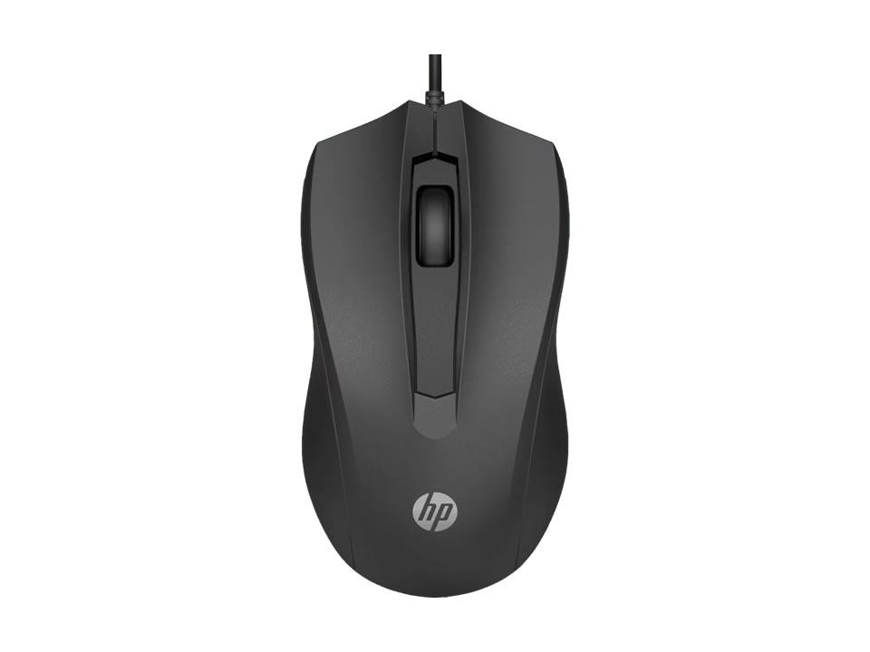 Mouse USB Óptico HP 100 [6VY96AA] (1600 DPI) Preto