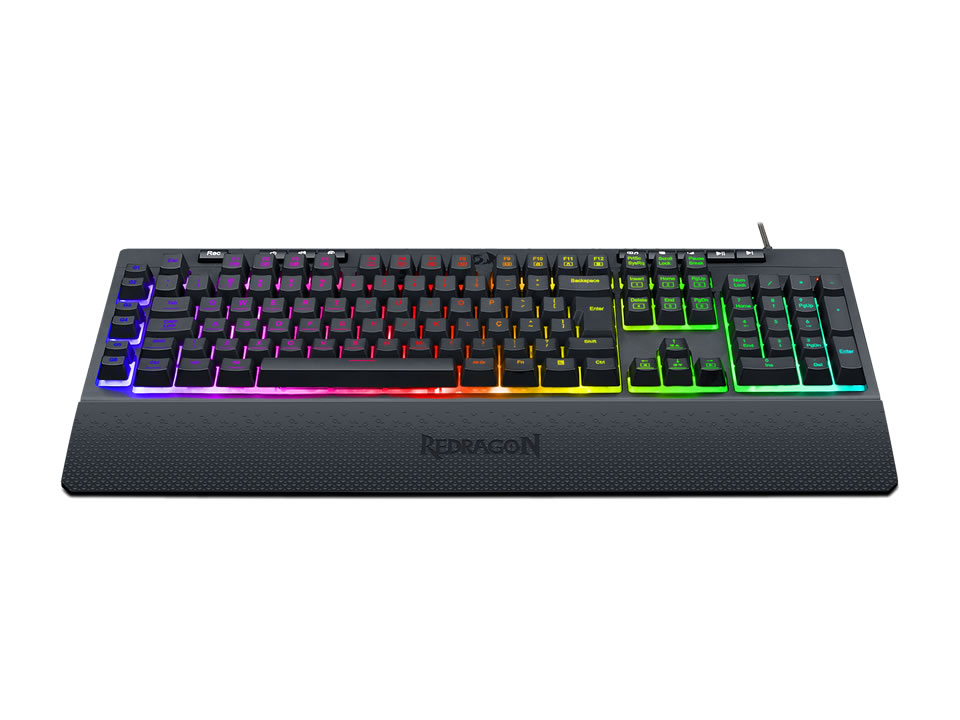 Teclado Gamer USB REDRAGON Shiva [K512RGB] Preto (Backlight RGB)