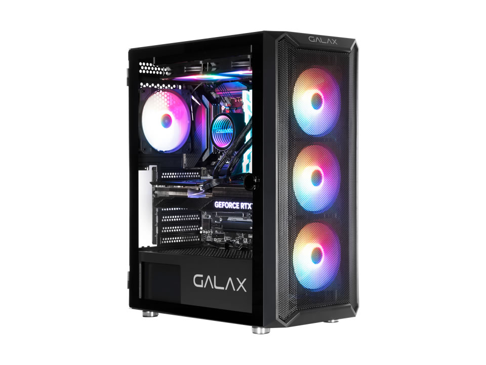 Gabinete ATX GALAX Revolution-07 Preto [CGG7AGBA4B0] - SEM FONTE (2U2/1U3/HDA/VT/FI/3F)