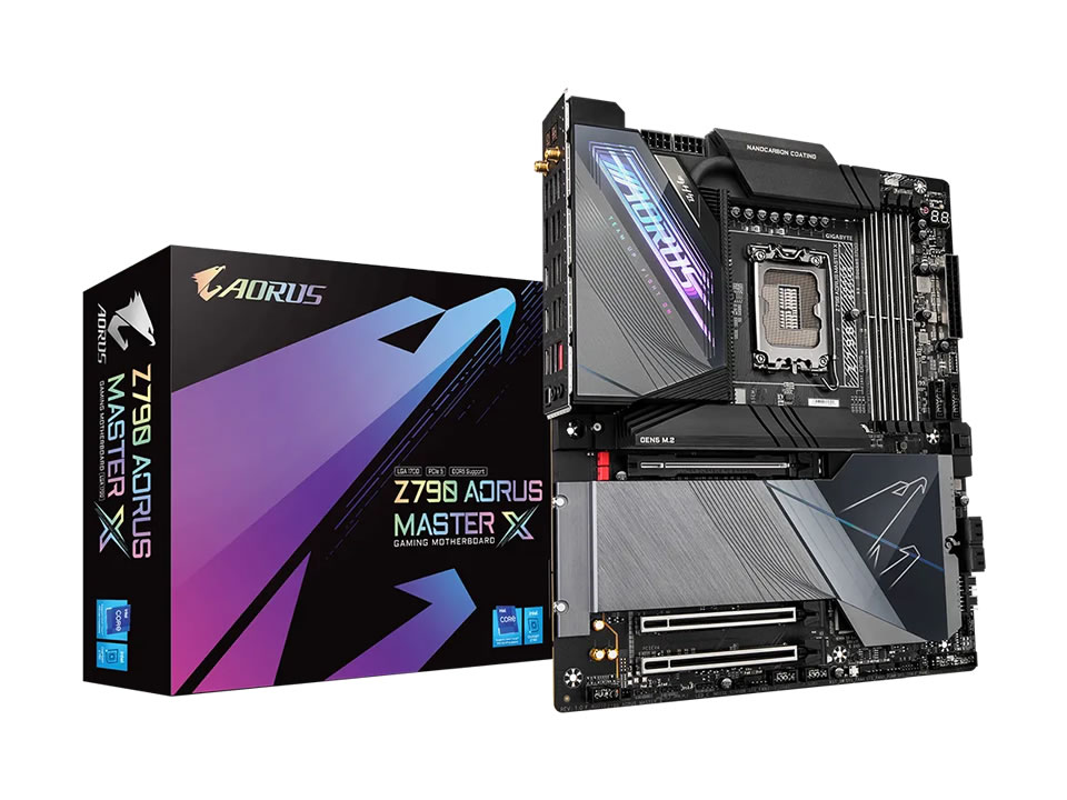 MB GIGABYTE Z790 AORUS MASTER X p/ Intel LGA1700 4xDDR5/3xPCI-e/4xSATA/5xM.2