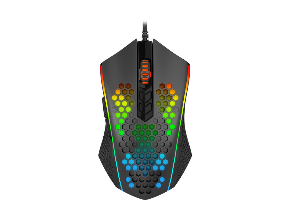 Mouse Gamer USB Óptico REDRAGON Memeanlion Honeycomb [M809-K] (12400 DPI) Preto