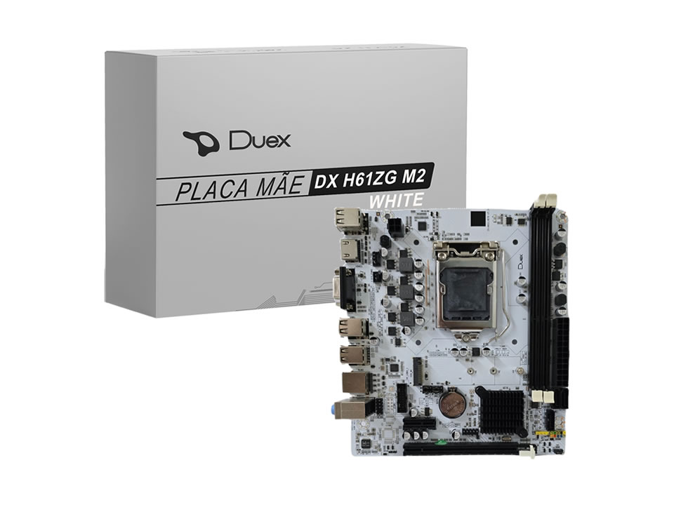 MB DUEX DX-H61ZG M2 p/ Intel 2ª/3ª Geração (LGA1155) 2xDDR3/1xPCI-e/1xM.2/3xSATA