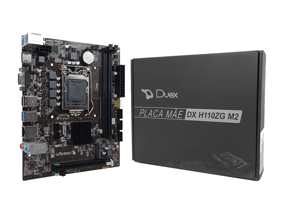 MB DUEX DX H110ZG M2 p/ Intel 6ª/7ª Geração (LGA1151) 2xDDR4/1xPCI-e/3xSATA/1xM.2