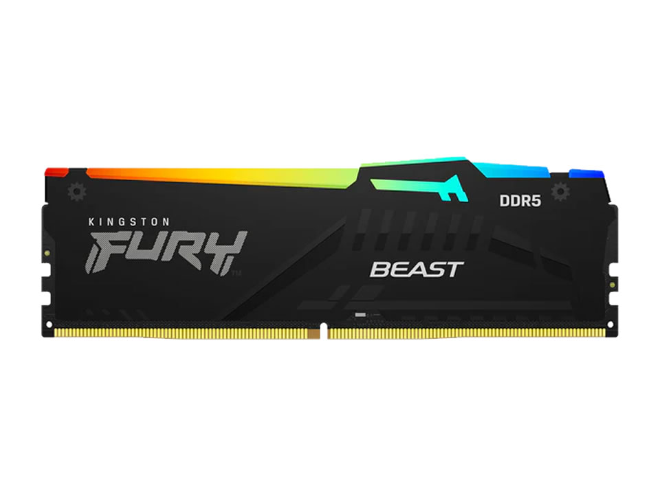 Memória 32GB DDR5 5200MHz/1.25V (PC5-41600) KINGSTON FURY Beast RGB [KF552C40BBA-32]