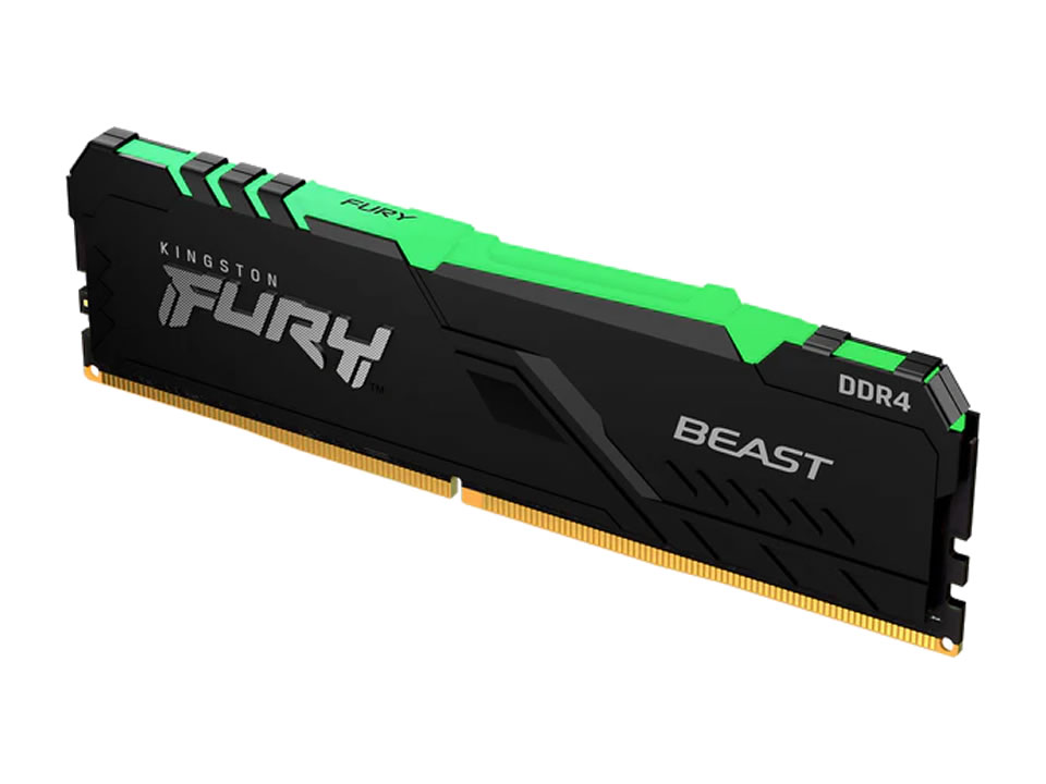 Memória 32GB DDR4 3200MHz/1.35V (PC4-25600) KINGSTON Fury Beast RGB [KF432C16BB2A/32]