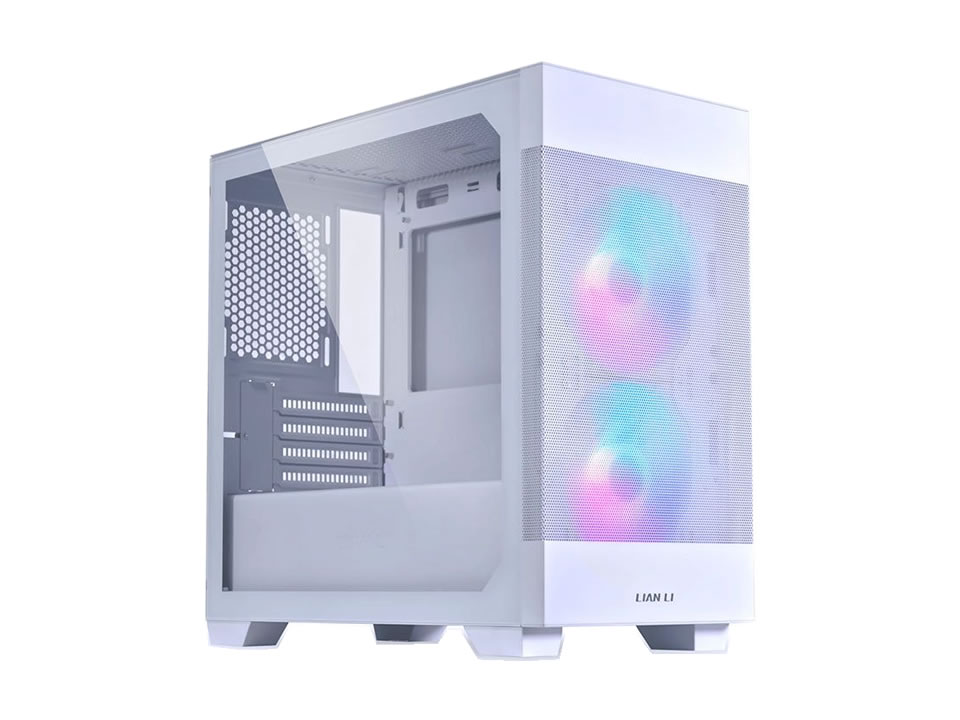 Gabinete Micro ATX LIAN LI  Lancool 205M Mesh White - SEM FONTE (2U3/HDA/VT/FI/2F)