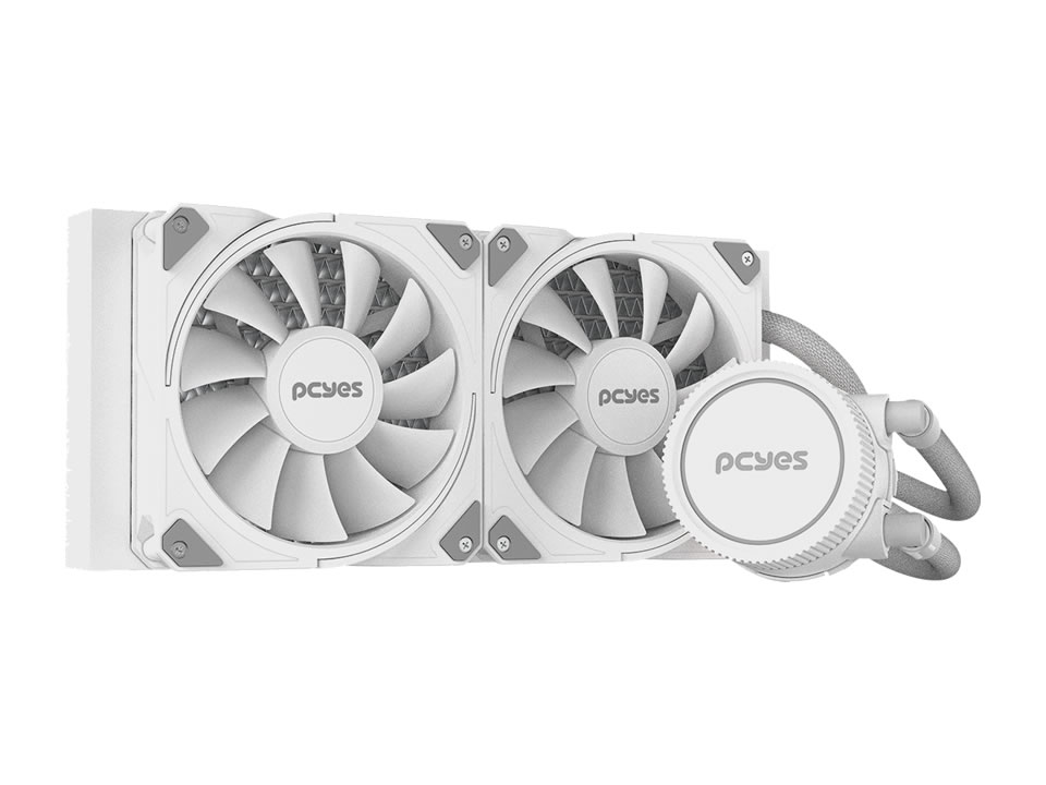 Water Cooler p/ Intel/AMD PCYES Sangue Frio III White Ghost 240mm [WCSF3240WGBR] (250W TDP) (115X/1200/1700/20XX/AM4/AM5/TR4)