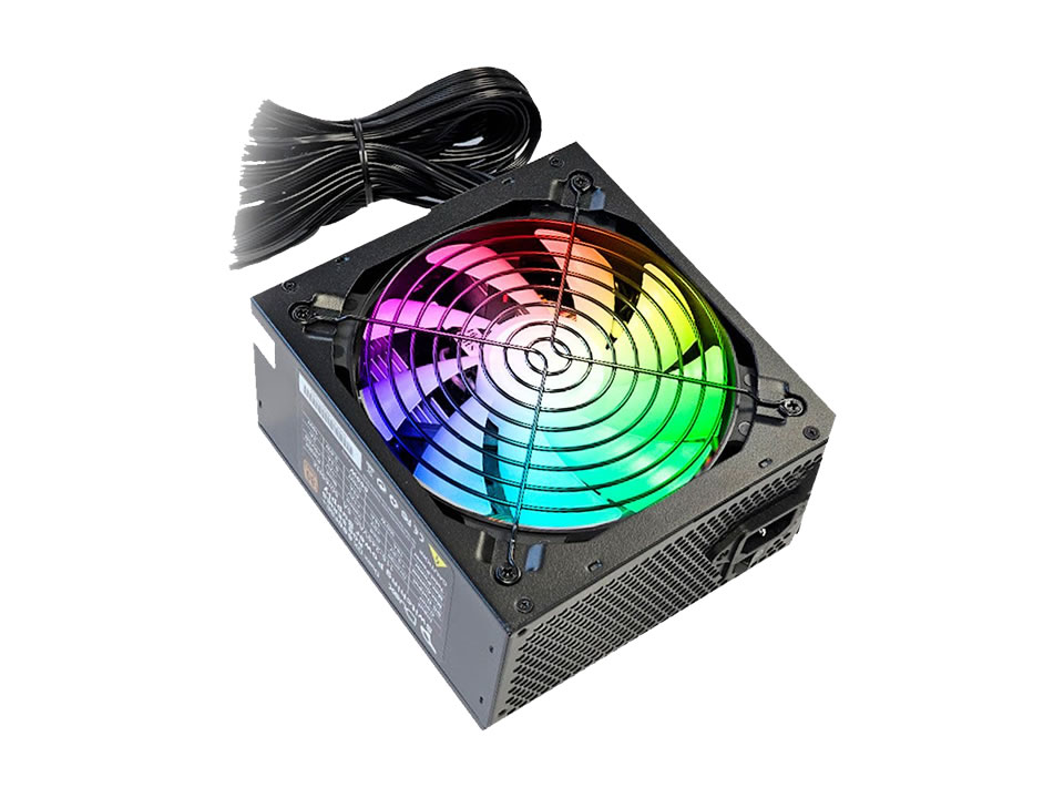 Fonte ATX DUEX 600W RGB [DX 600FSE+ RGB] PFC Ativo / 80 Plus Bronze c/ Cabo de Força